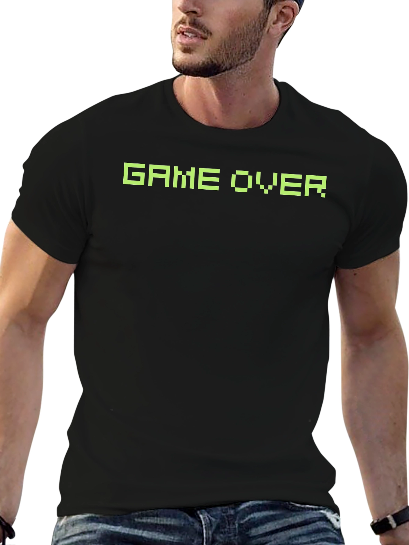 Game Over Retro Pixel T-Shirt - Black