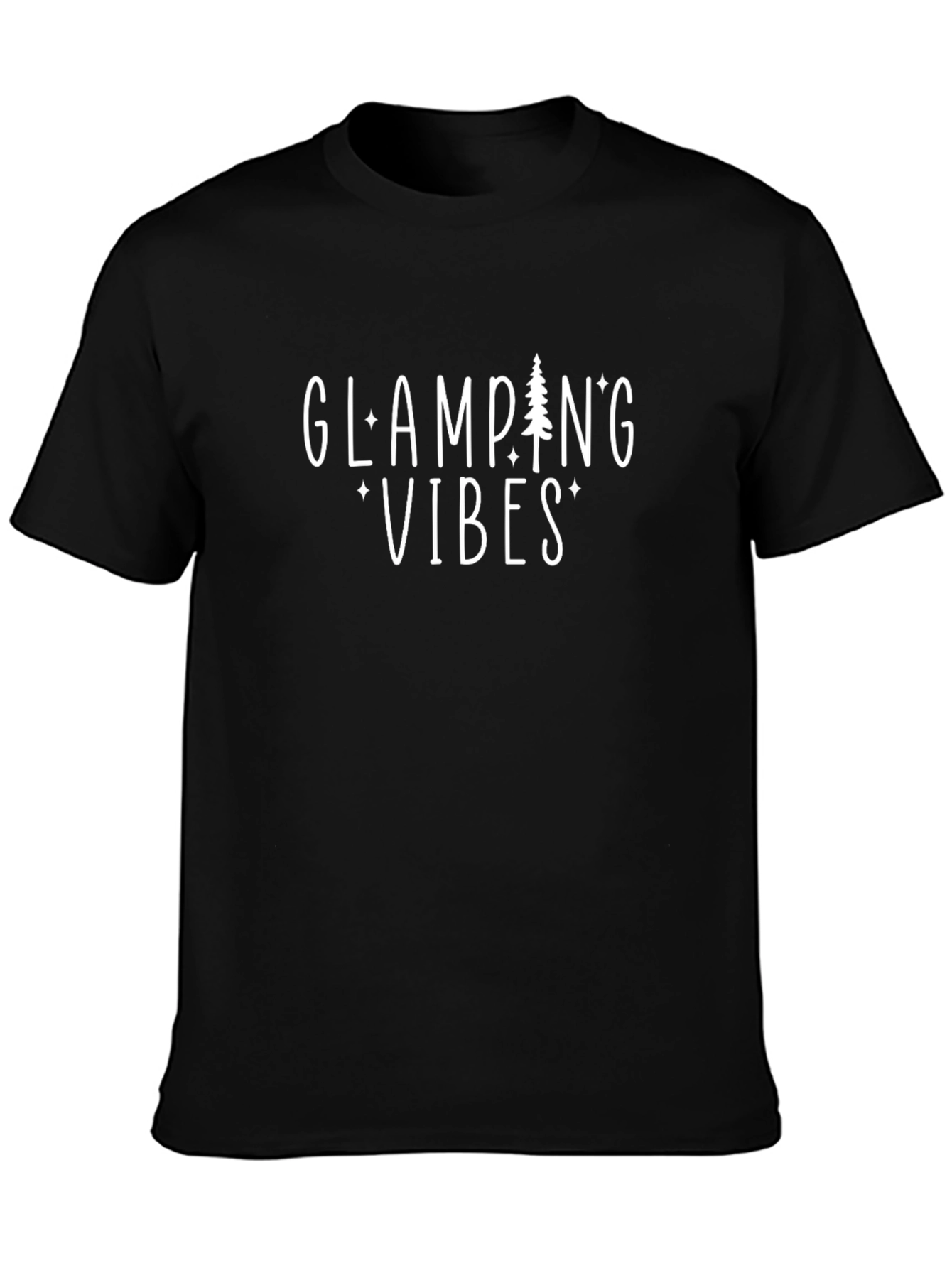 Glamping Vibes Graphic Tee - Black