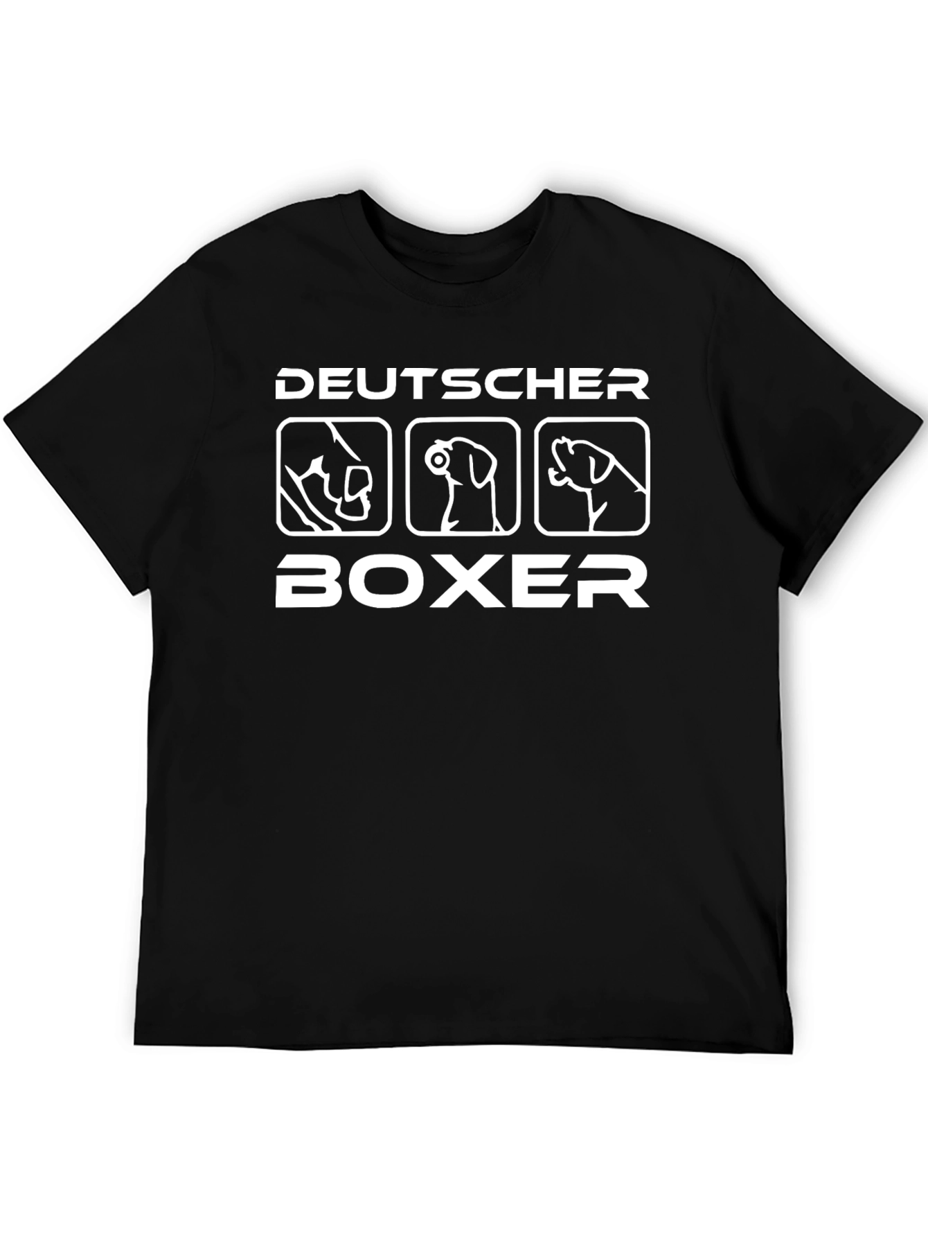 Deutscher Boxer Dog Breed T-Shirt - Black