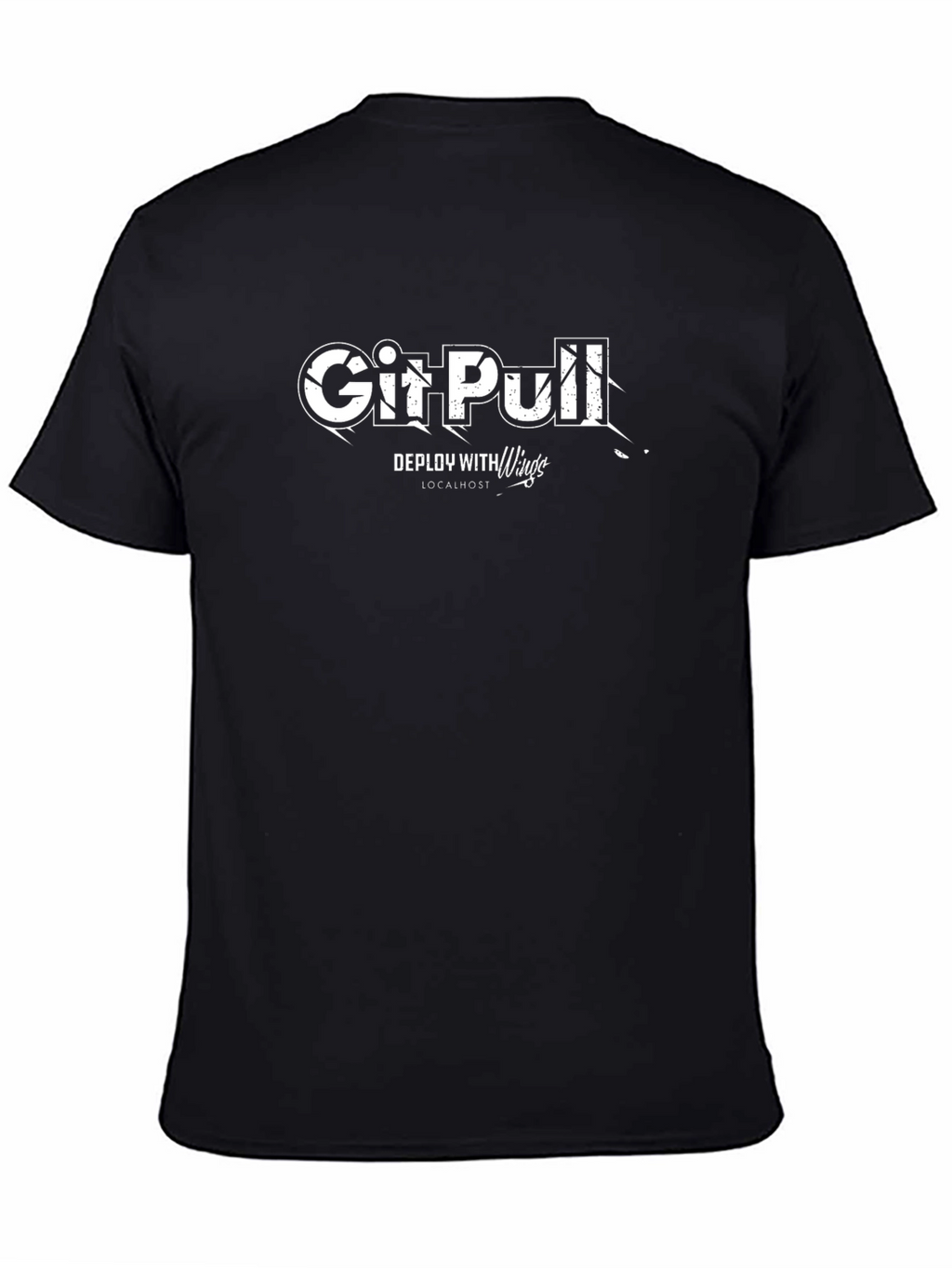 Git Pull Deploy T-Shirt - Black Casual