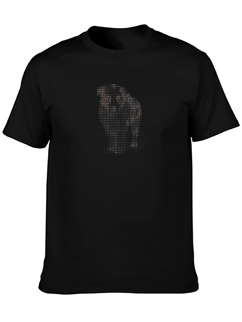 Graphic Pixelated Duo Black T-Shirt