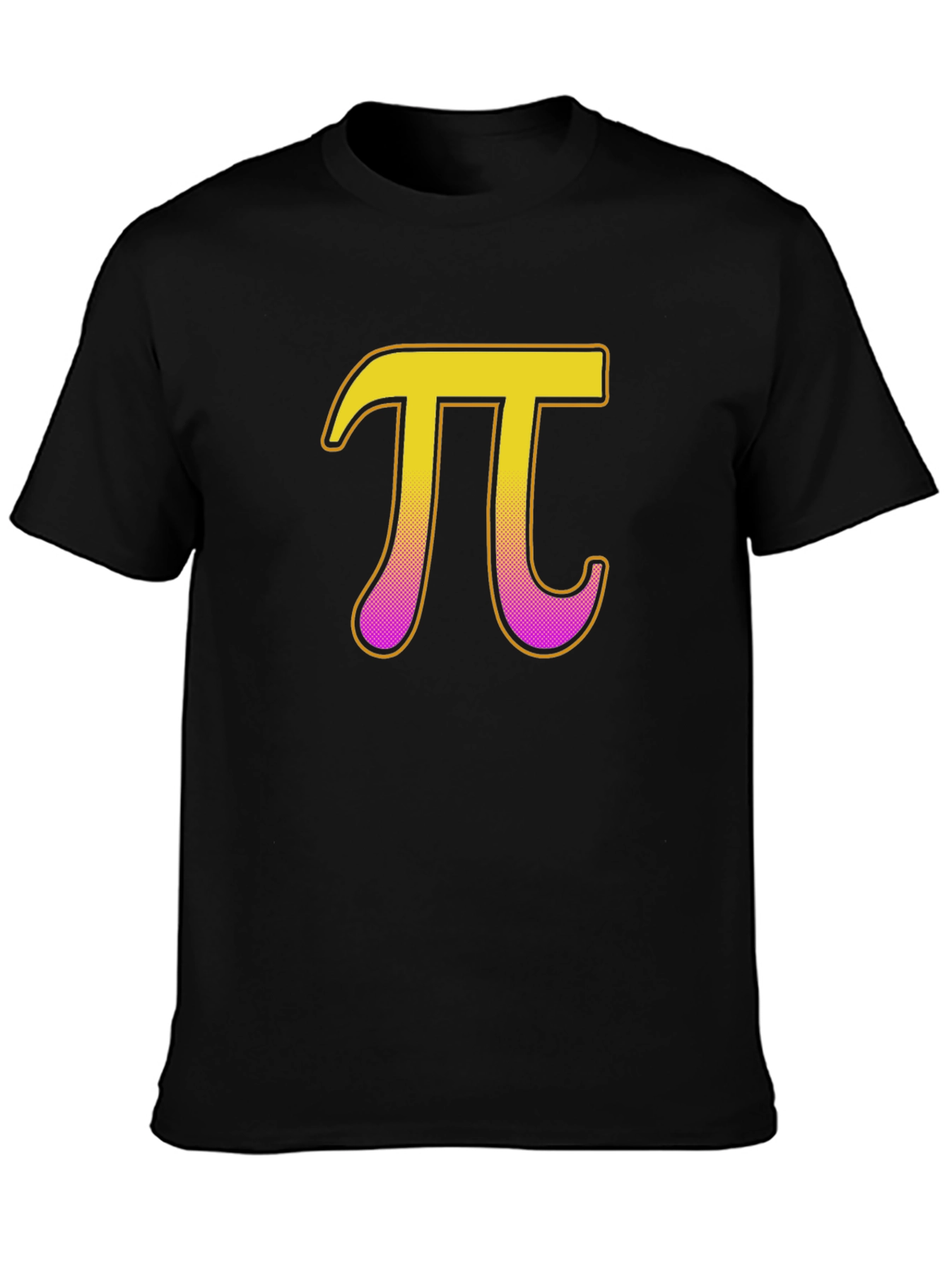 Pi Symbol Graphic T-Shirt - Black