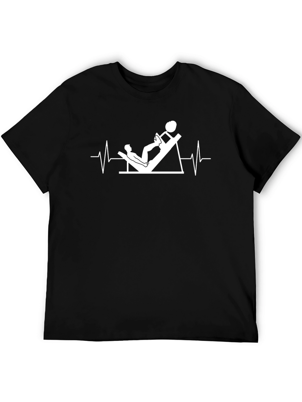 Leg Press Heartbeat Black T-Shirt