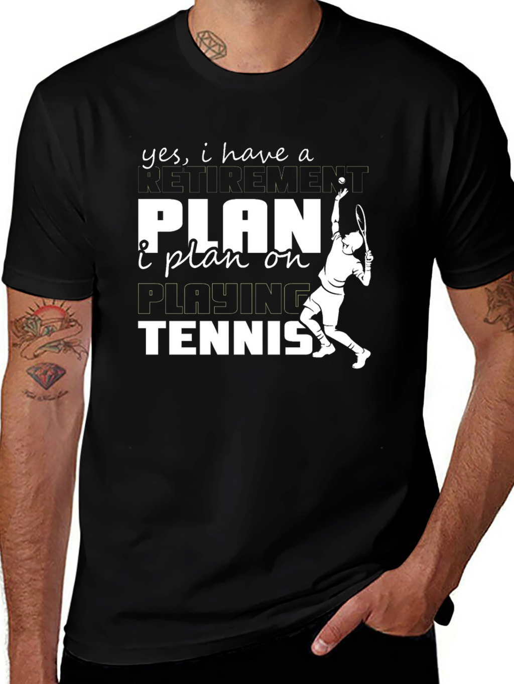 Funny Tennis Retirement Plan T-Shirt
