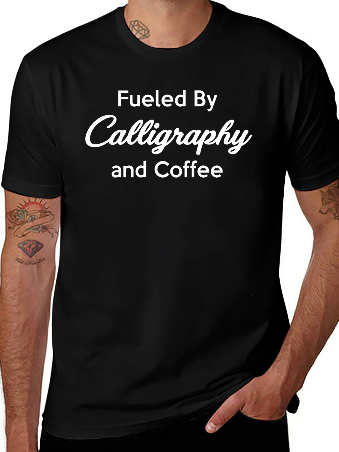 Fueled by Calligraphy & Coffee Black Tee