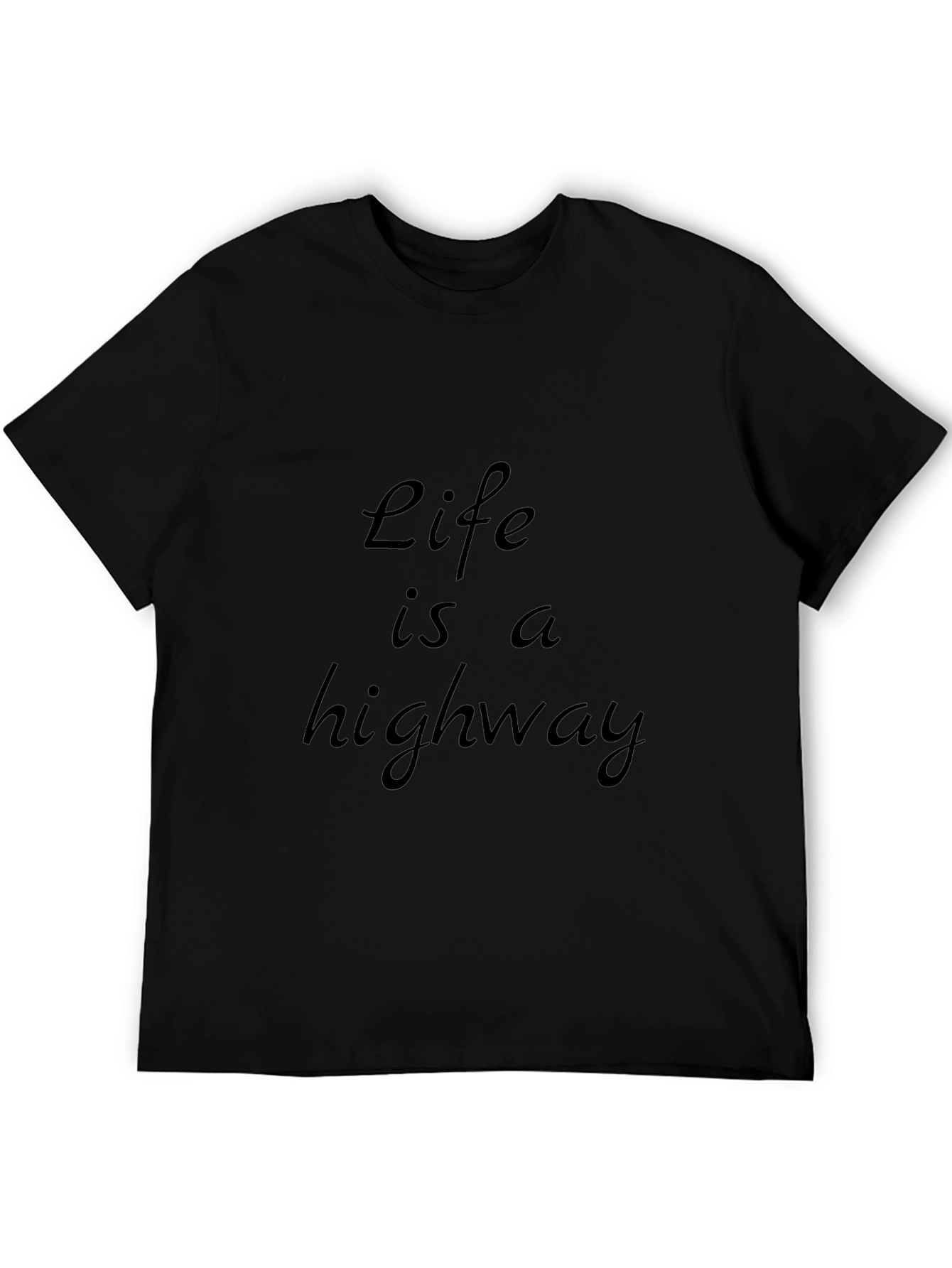 Life is a Highway Black Graphic Tee