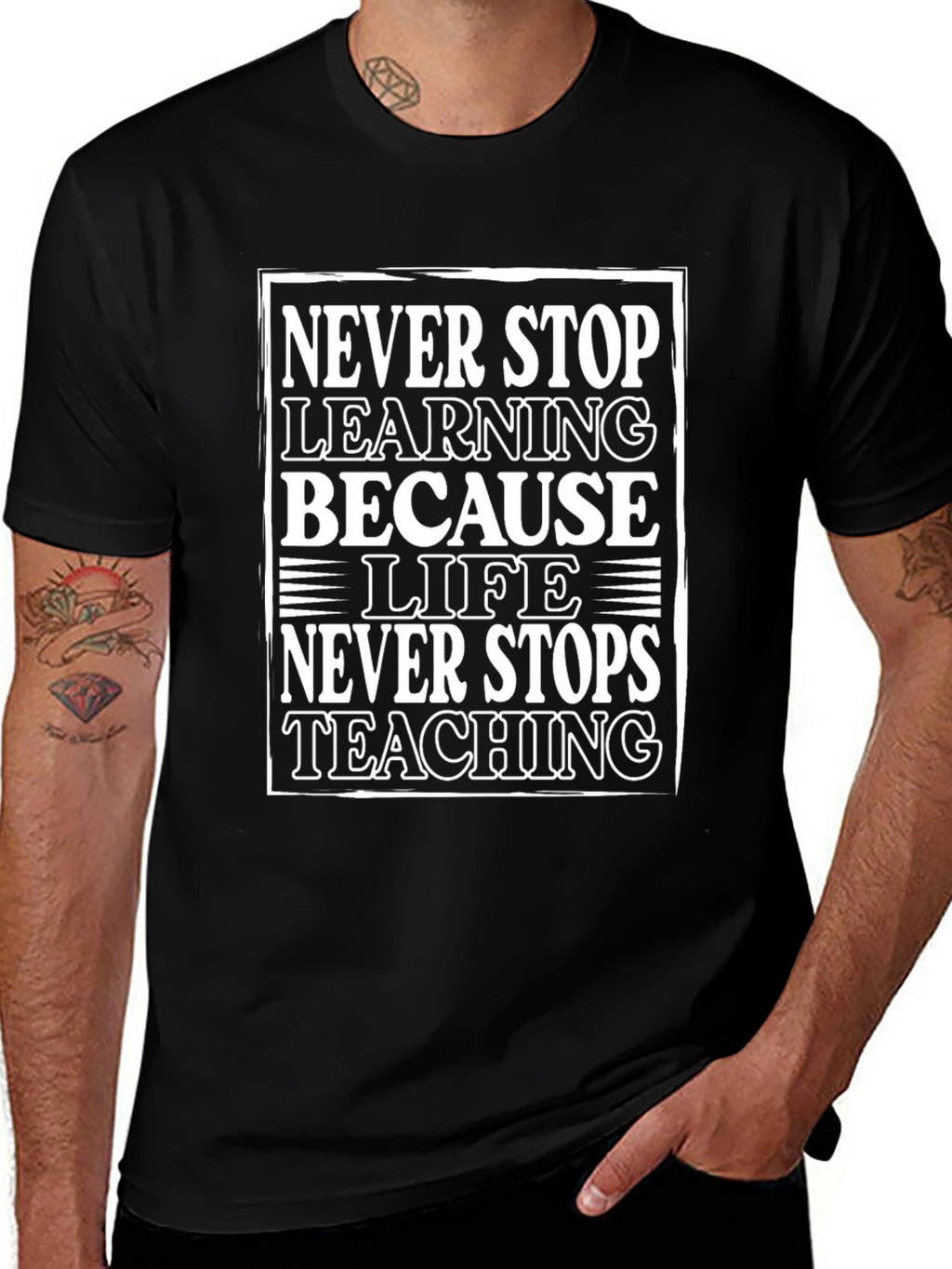 Never Stop Learning Graphic Tee