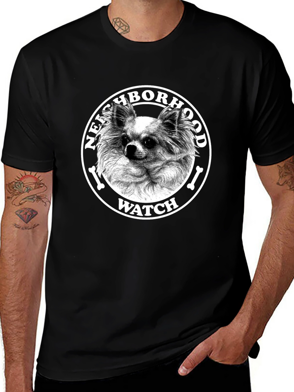 Neighborhood Watch Chihuahua Graphic Tee