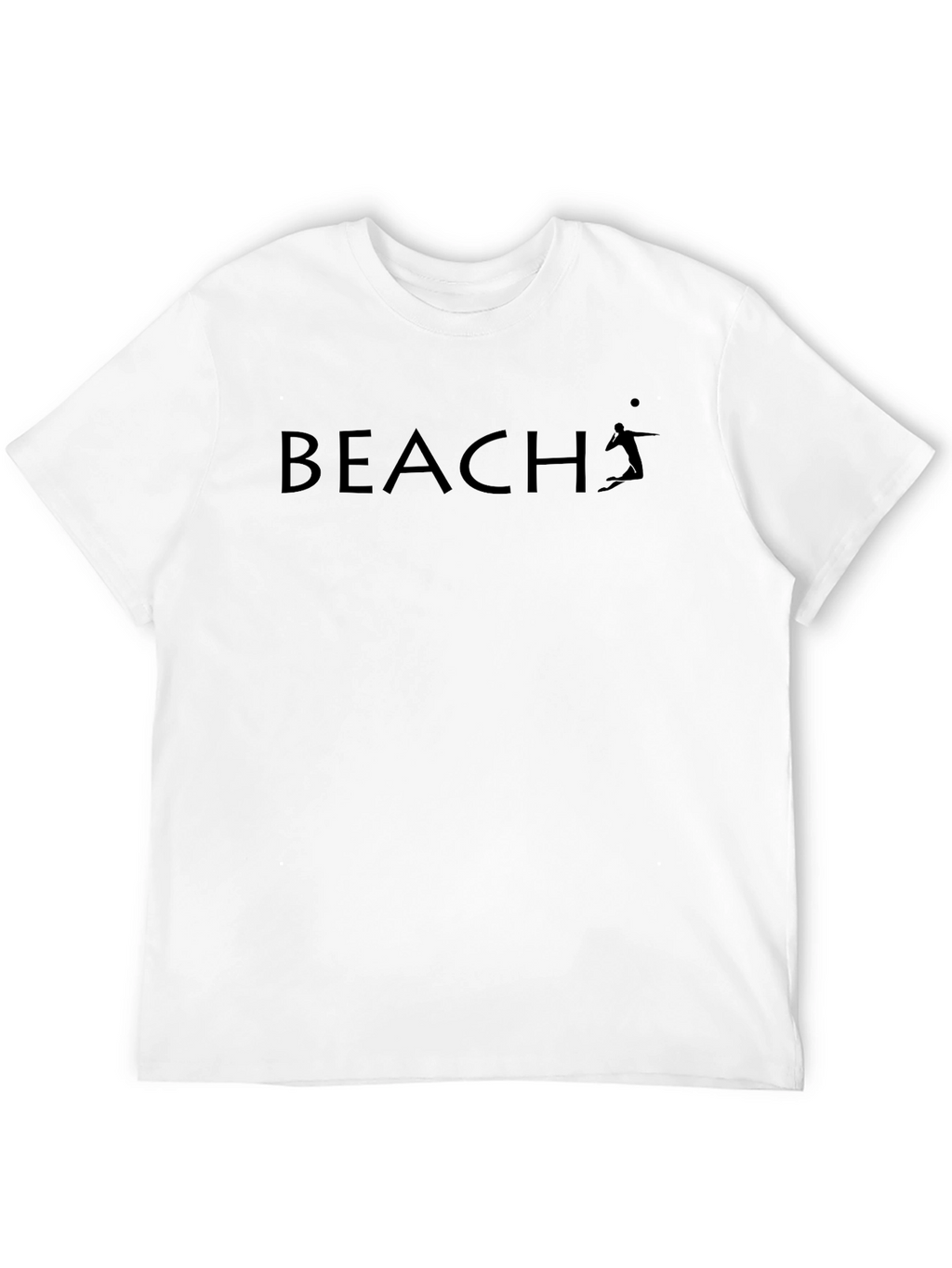 Beach Volleyball Graphic Tee - Casual Black T-Shirt