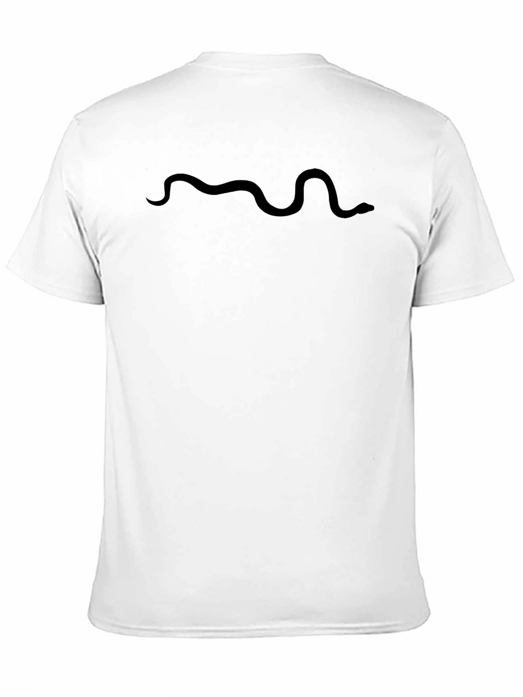 Minimalist Wavy Line Black T-Shirt