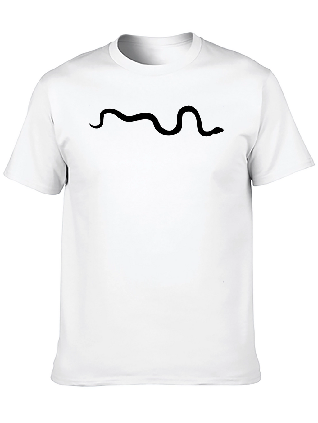 Minimalist Wavy Line Black T-Shirt