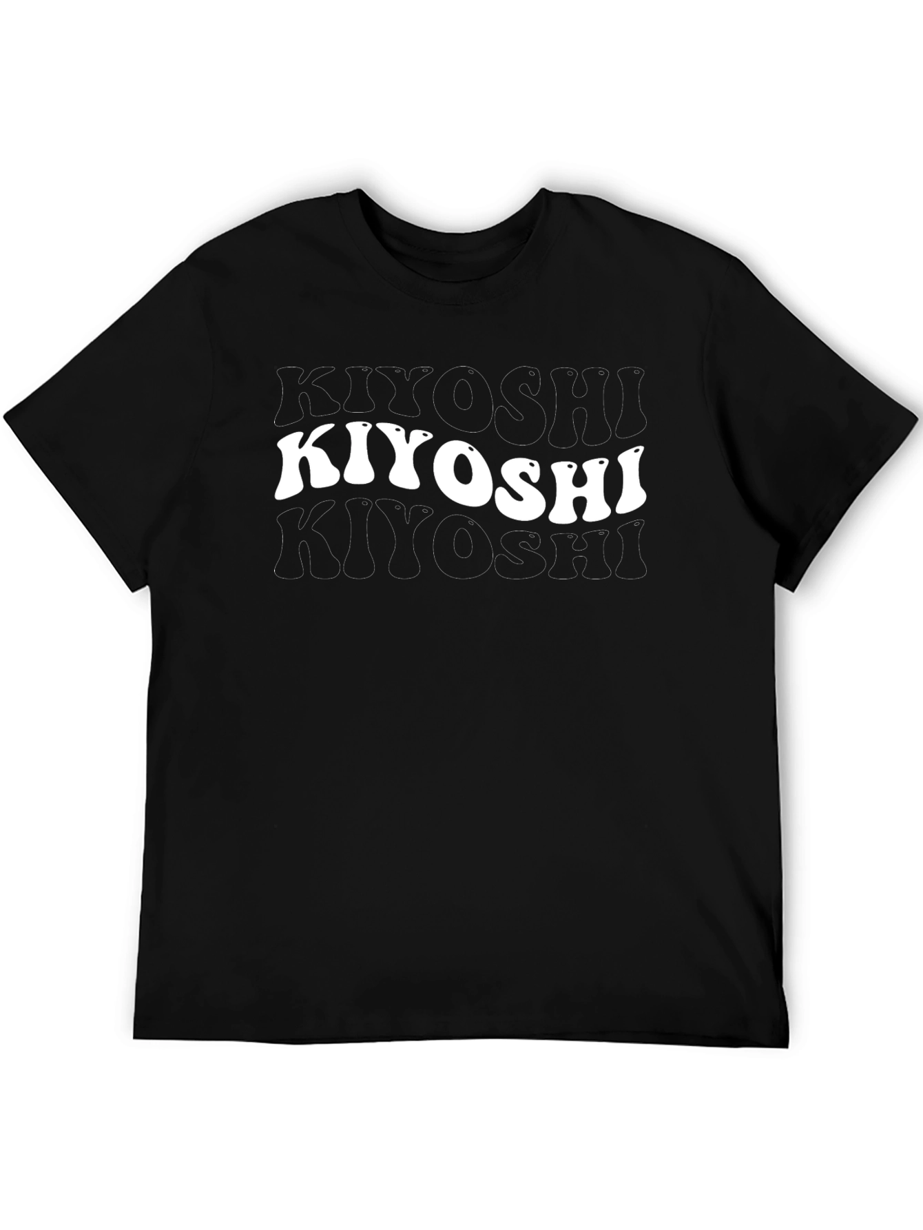 Kiyoshi Black Graphic T-Shirt - Retro Style