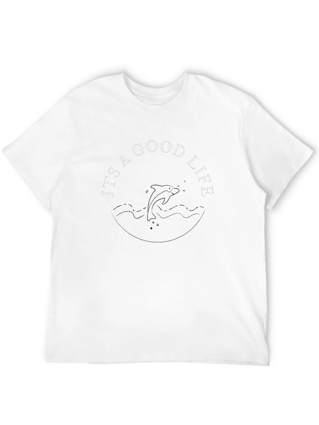 Its a Good Life Dolphin Graphic Tee - Black