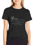 Love Never Fails Graphic T-Shirt - Black