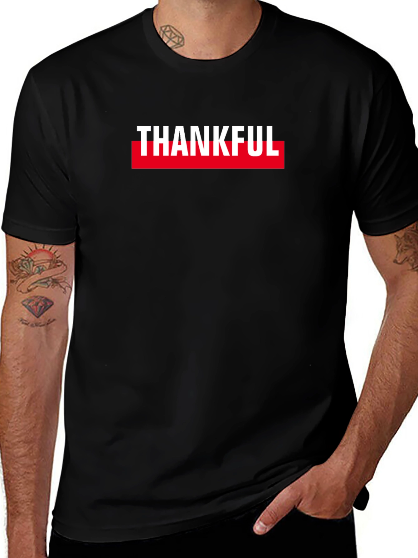Thankful Graphic Tee - Black