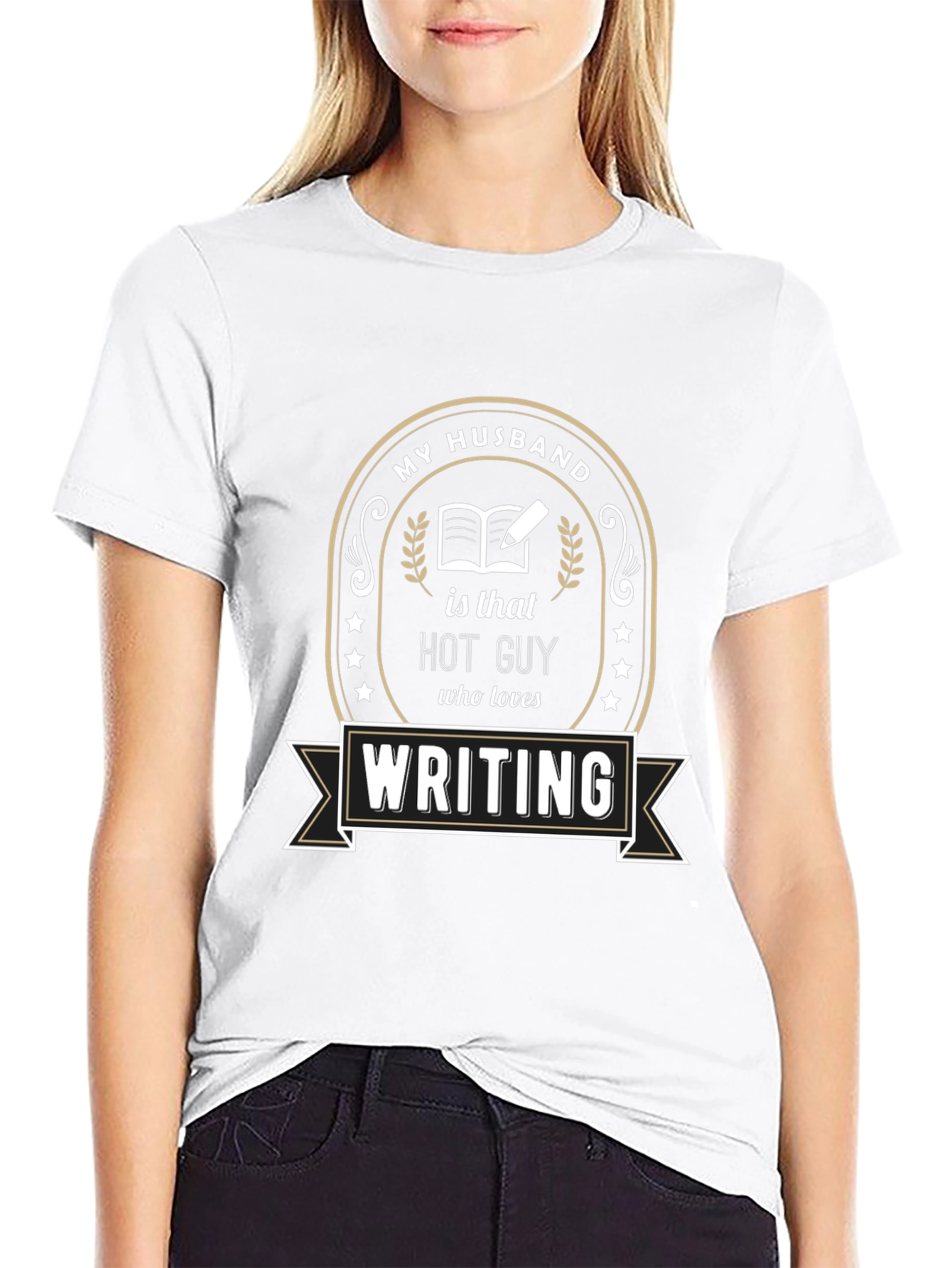 My Husband Hot Guy Writing T-Shirt