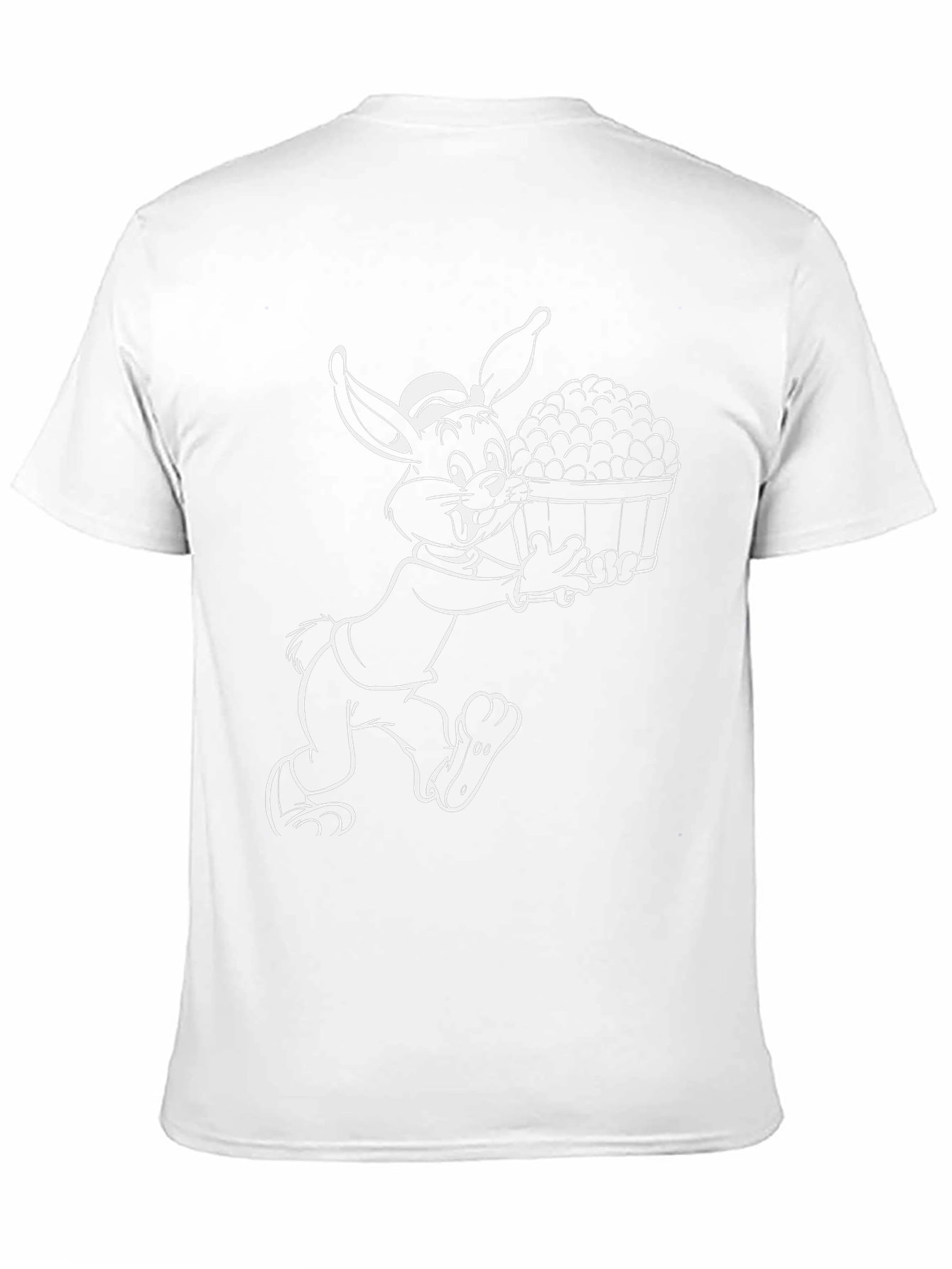 Cartoon Rabbit Black T-Shirt