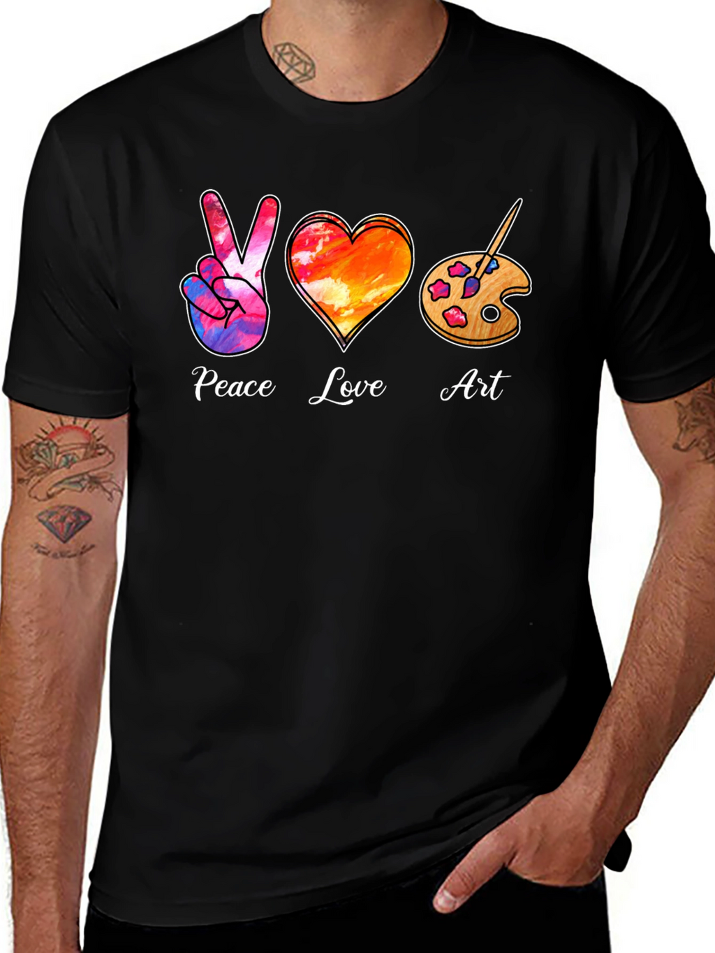 Peace Love Art T-Shirt