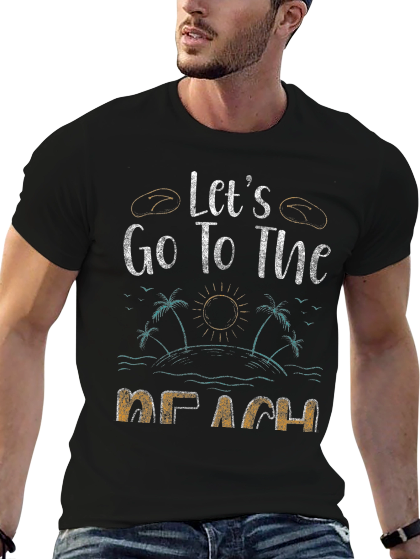 Lets Go To The Beach Graphic T-Shirt