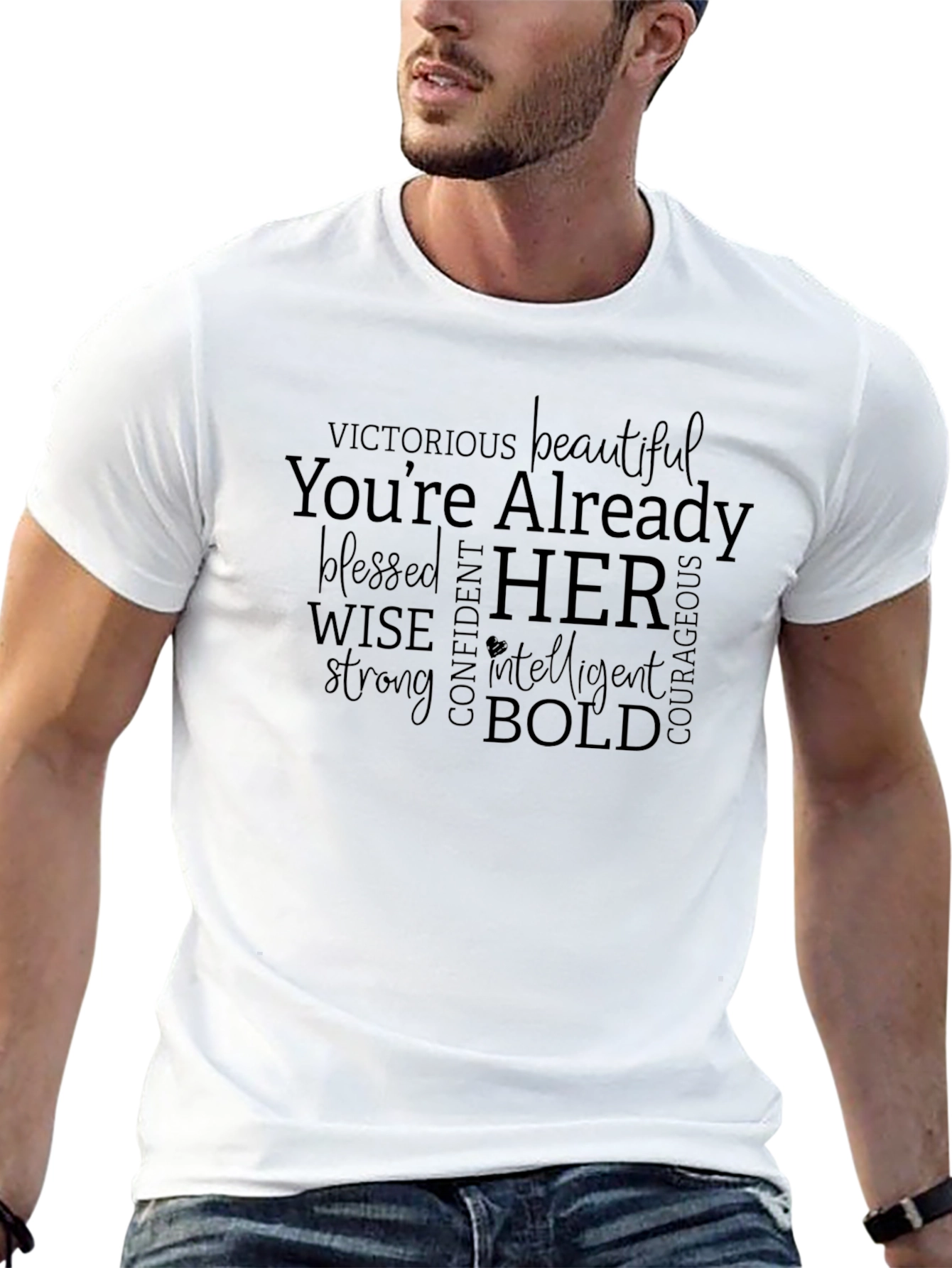 Empowering Womens Black T-Shirt - Youre Already Her!