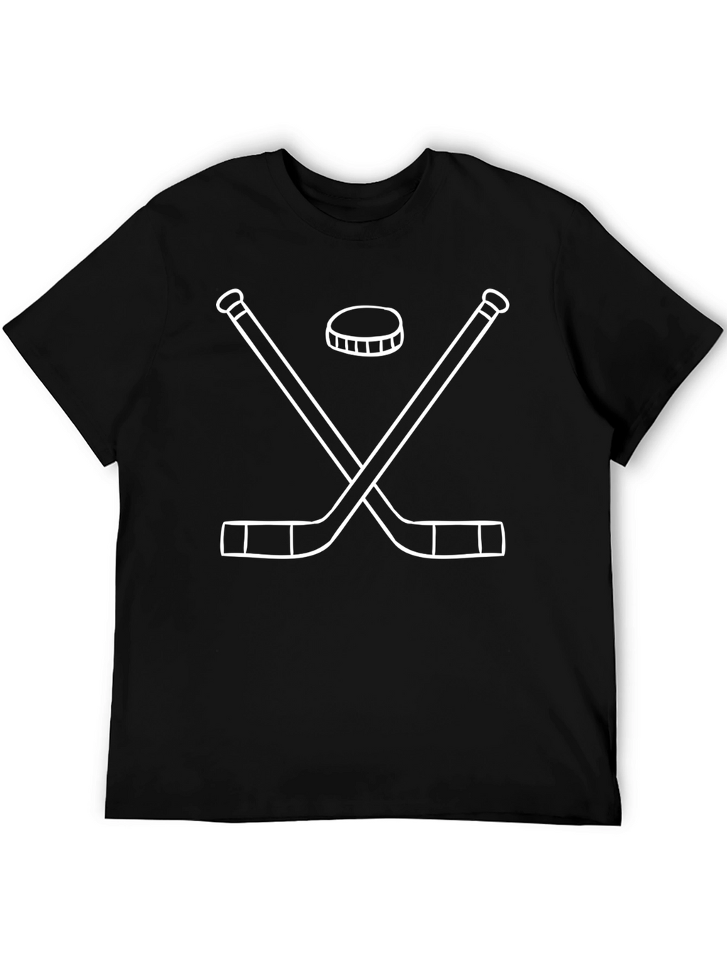 Hockey Sticks & Puck T-Shirt - Sporty Style