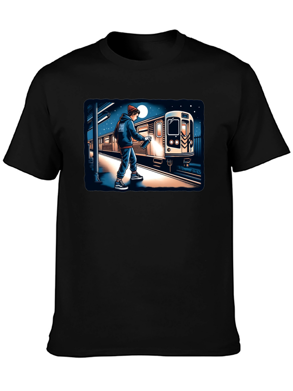 Urban Art Tee: Graffiti Train Design