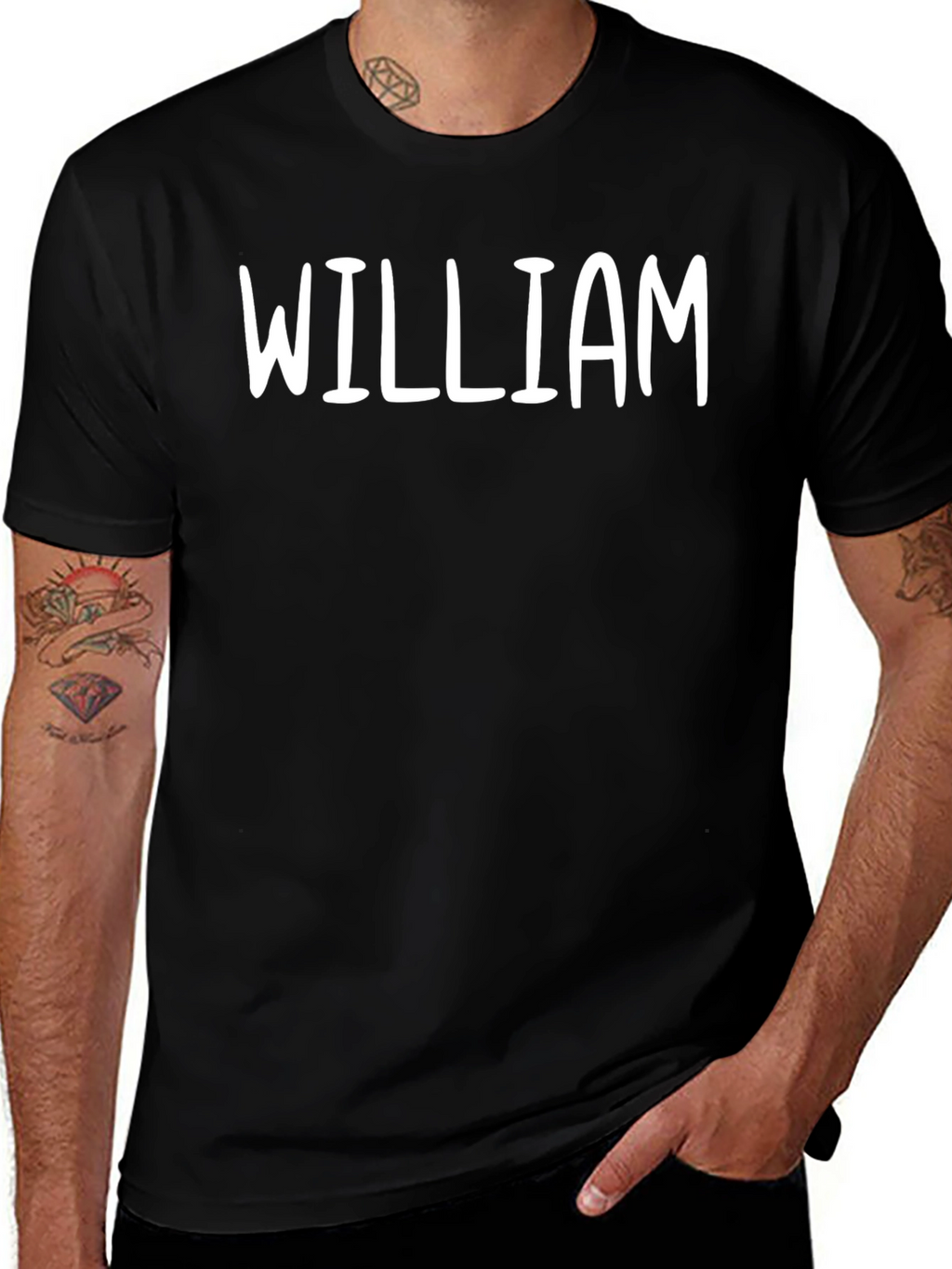 Personalized William Graphic T-Shirt - Black