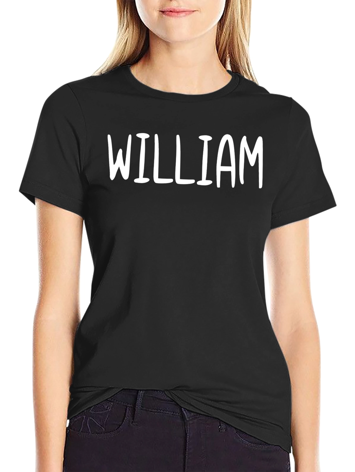 Personalized William Graphic T-Shirt - Black