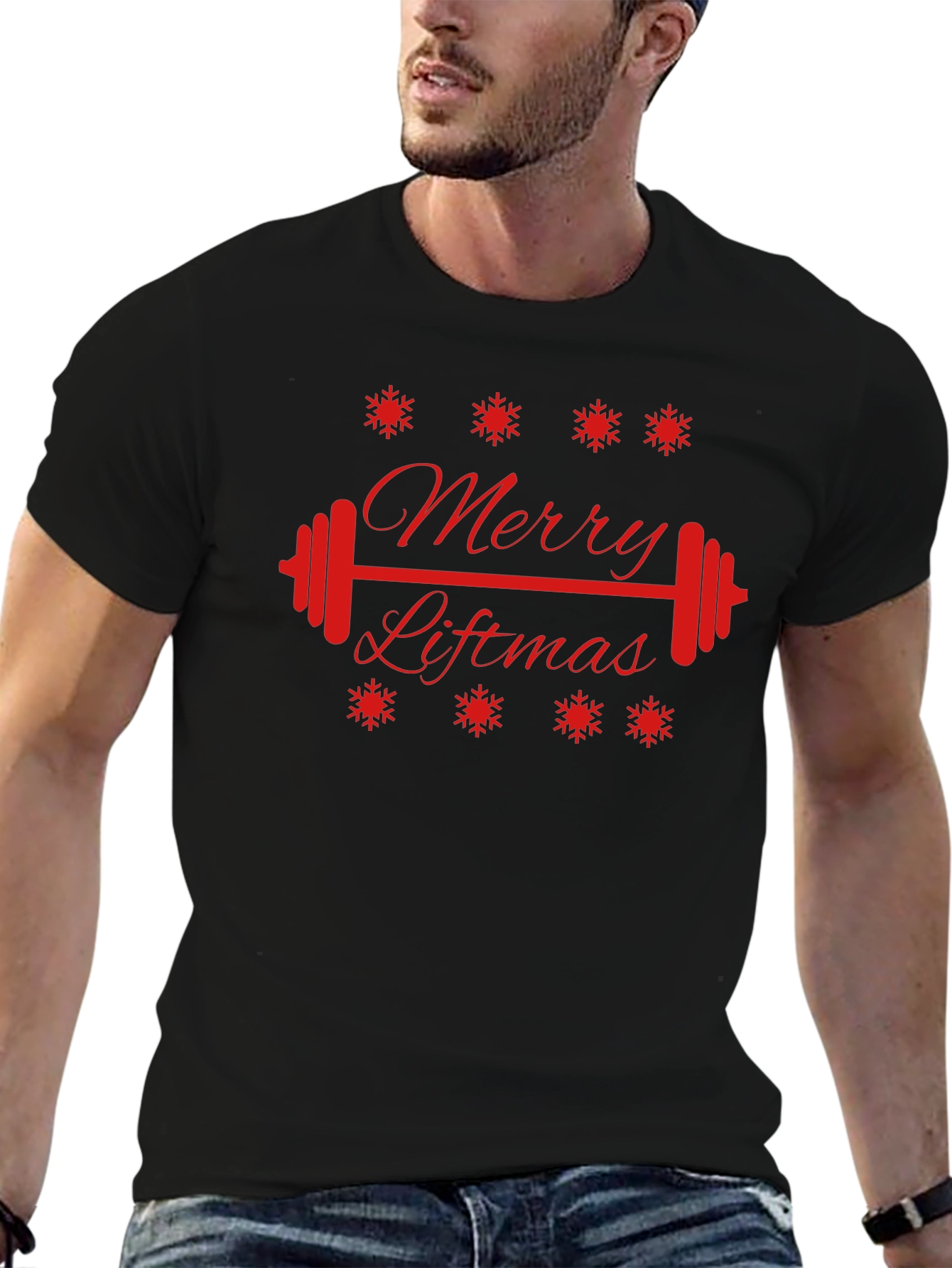 Merry Liftmas Black T-Shirt - Holiday Fitness