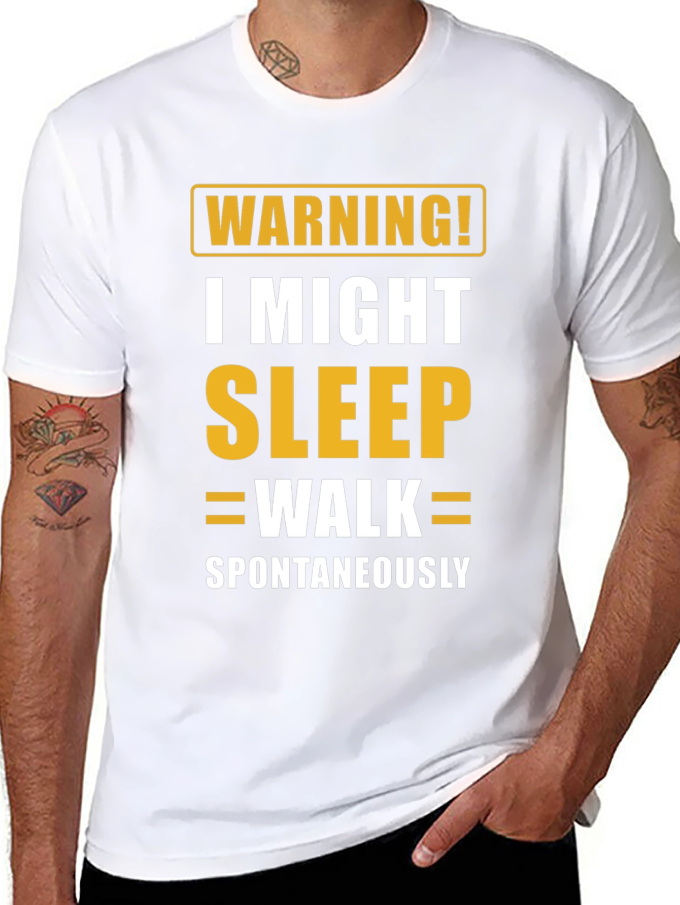 Warning Sleepwalk T-Shirt - Funny Sleepwalking Tee