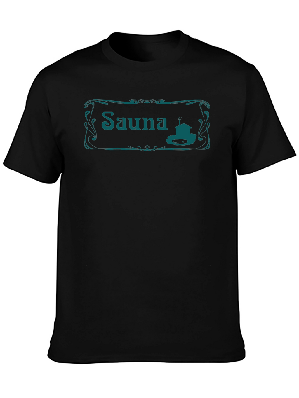 Sauna T-Shirt - Black Crew Neck Tee