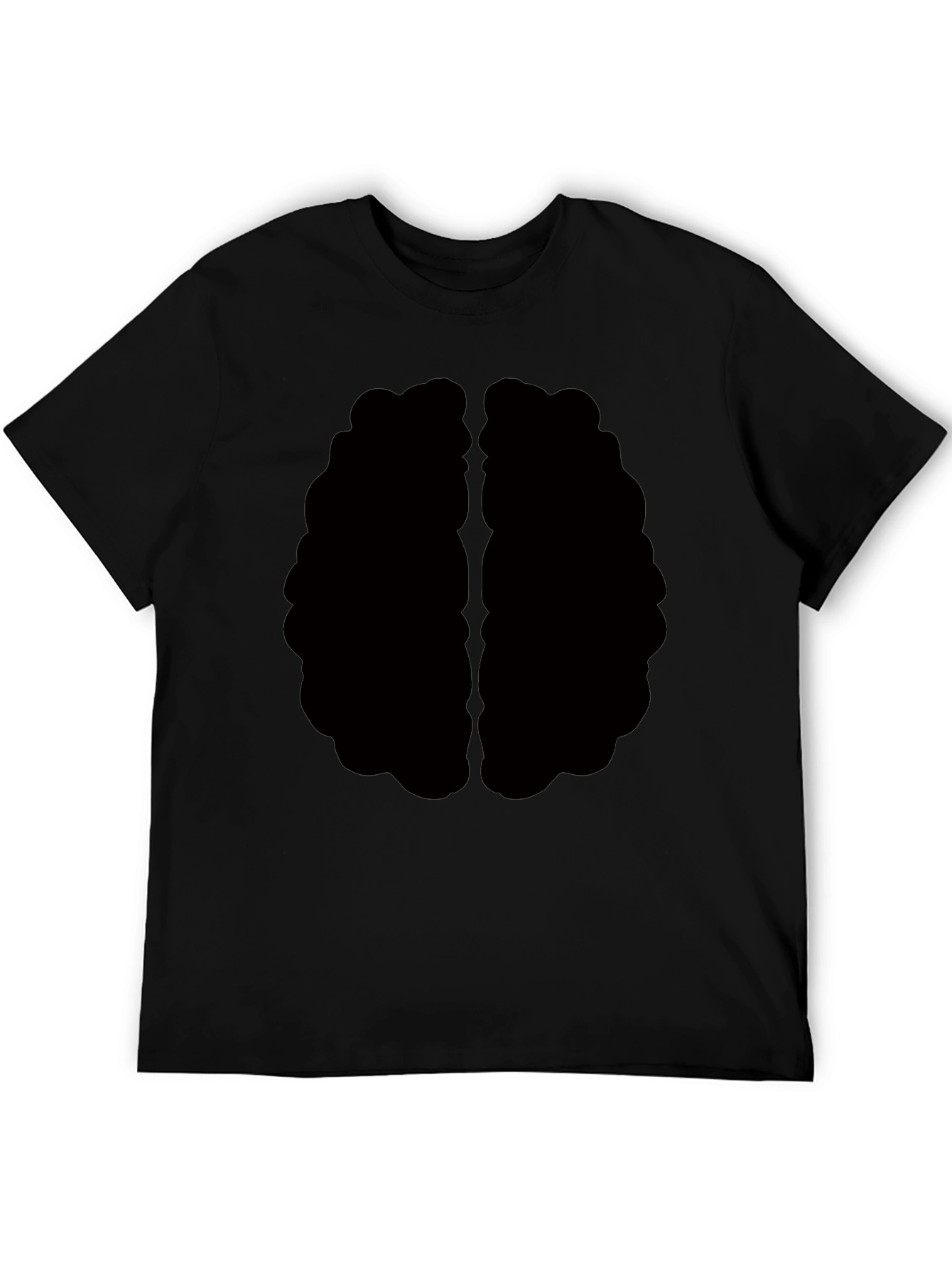 Brain Graphic Tee - Black Cotton T-Shirt