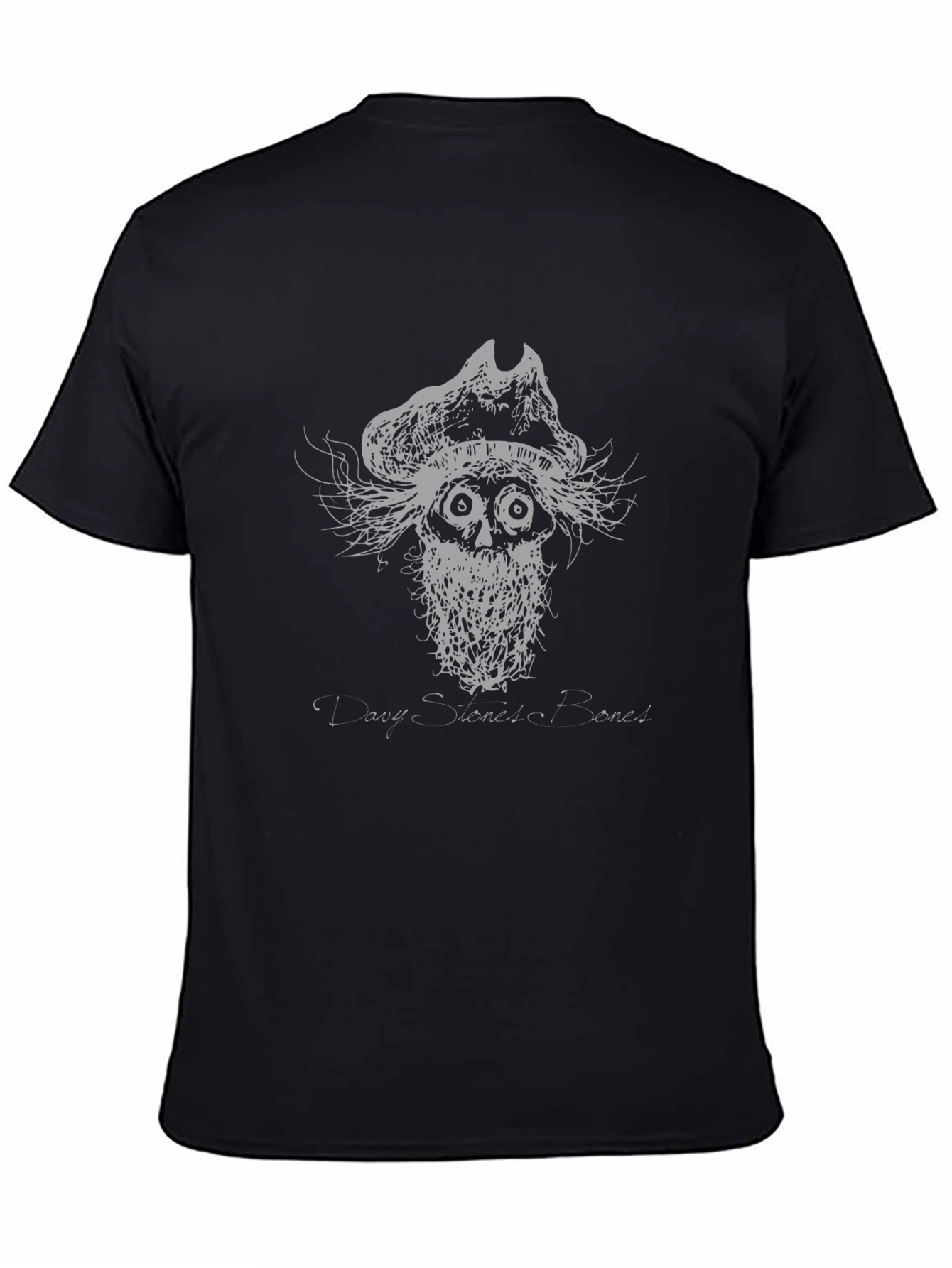 Davy Stones Bones Graphic Black T-Shirt