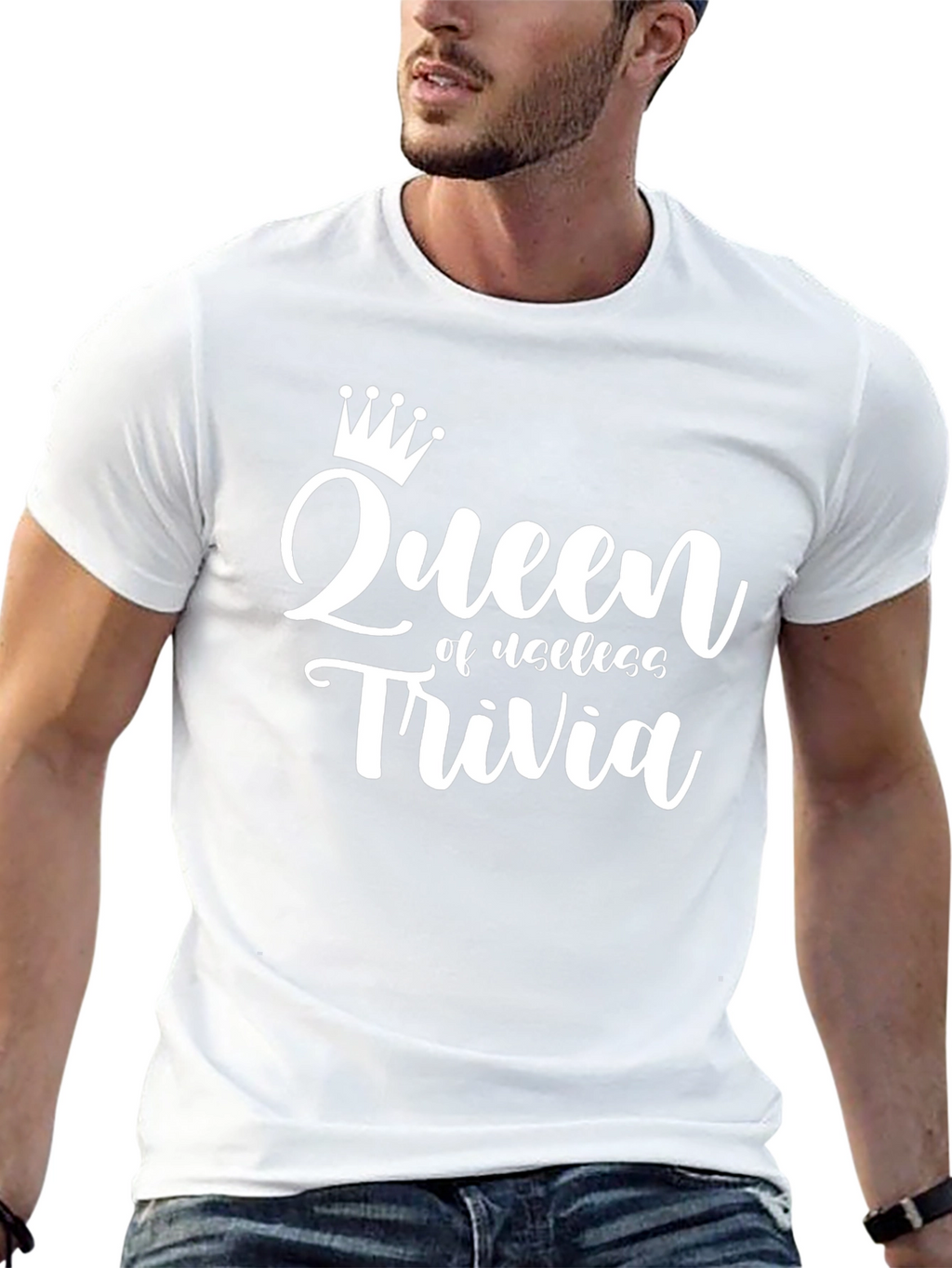 Queen of Useless Trivia T-Shirt - Black