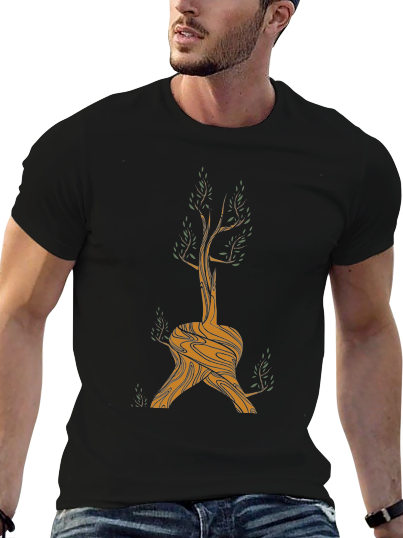 Unique Tree Graphic Tee - Nature Inspired Design