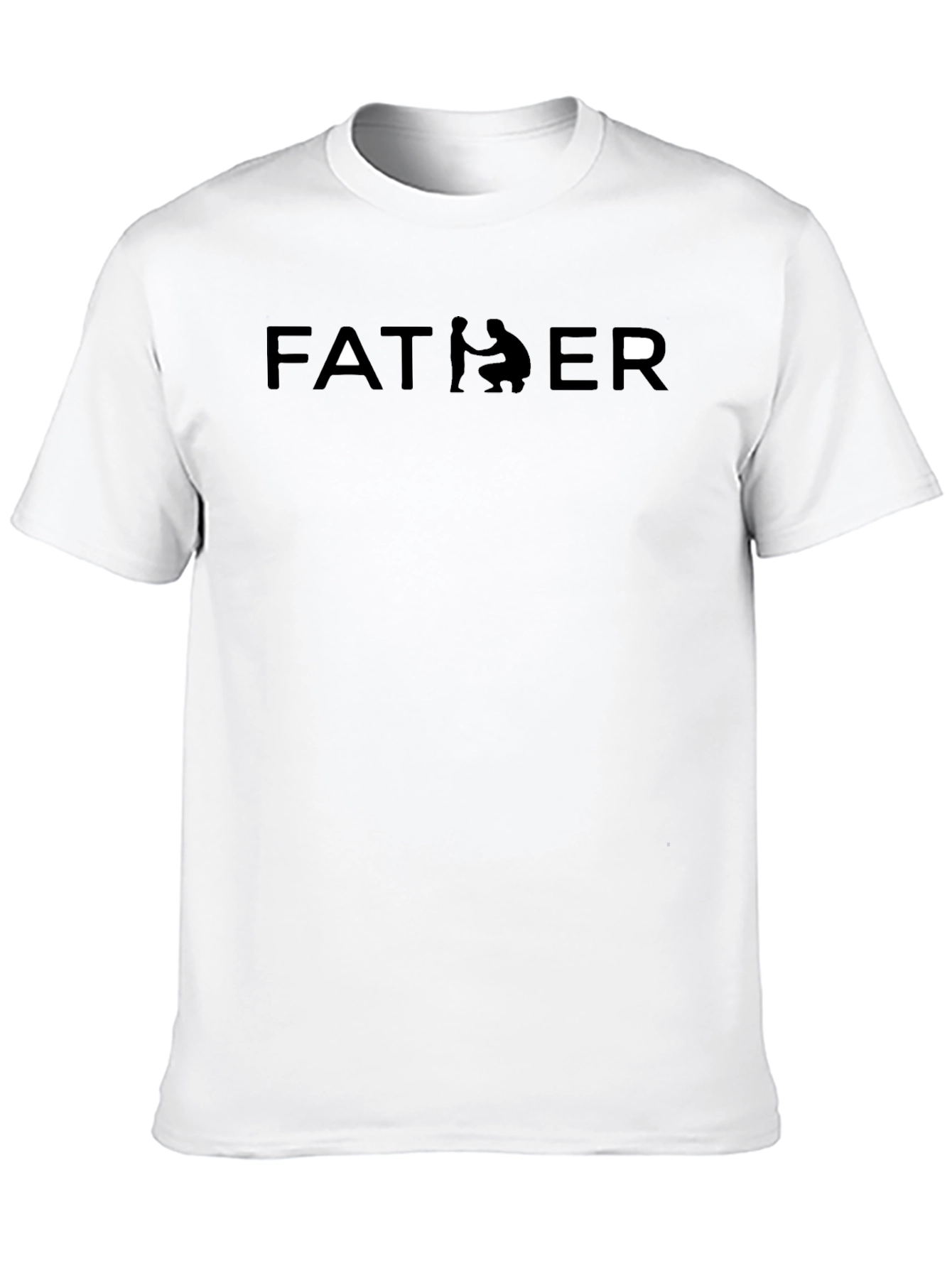 Father Black Graphic Tee - Dad Silhouette T-Shirt