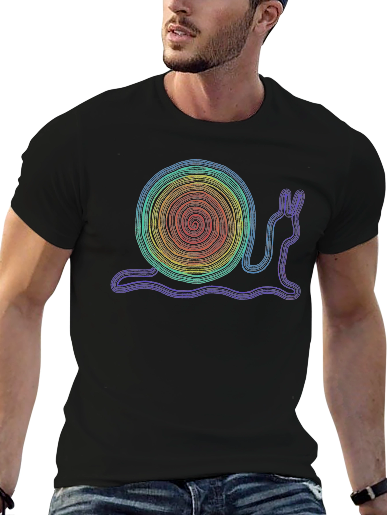 Rainbow Snail Graphic T-Shirt - Unique Design