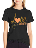 Nurse Life Love Leopard Print Graphic Tee