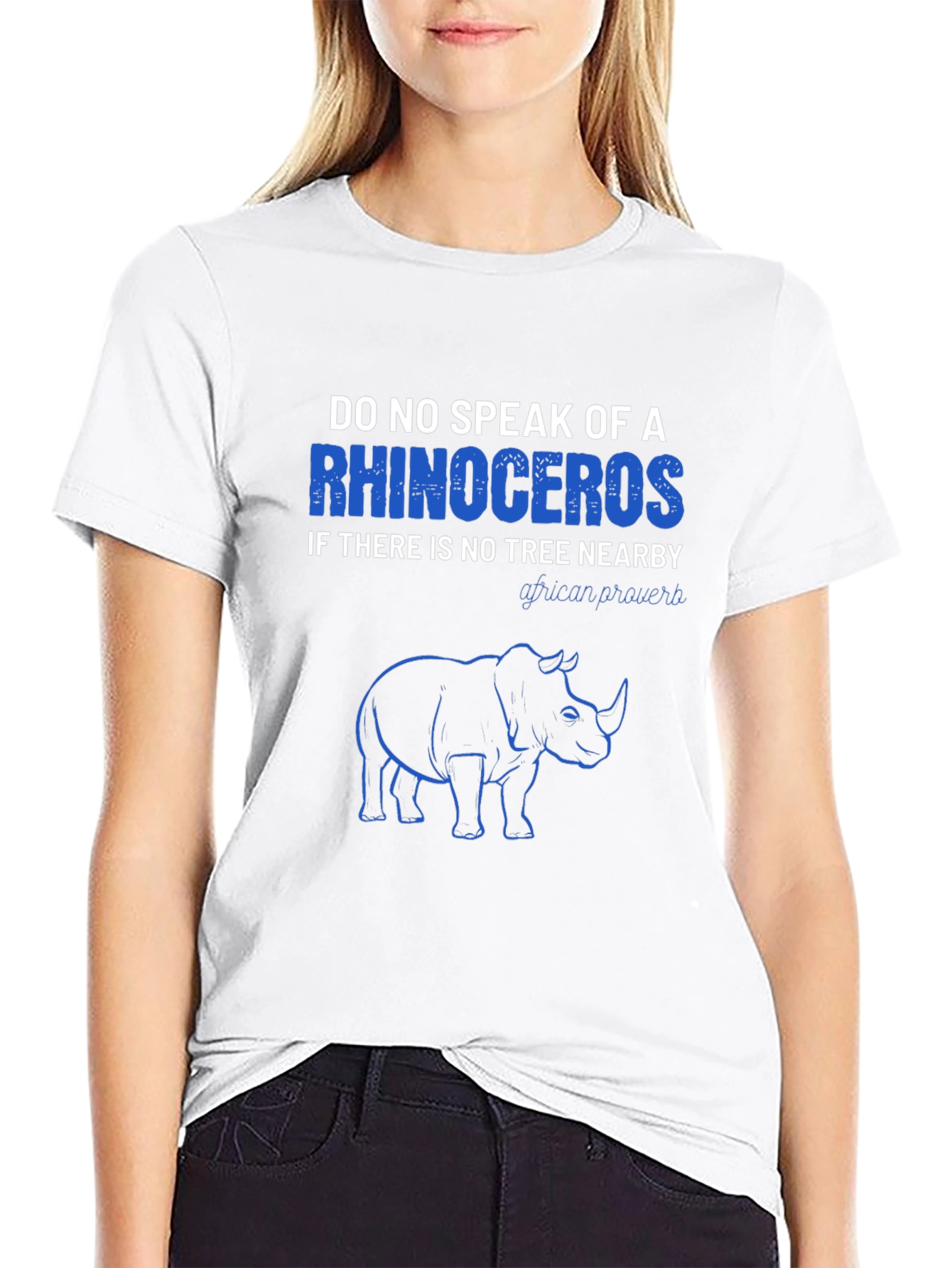 Rhinoceros Graphic Print T-Shirt