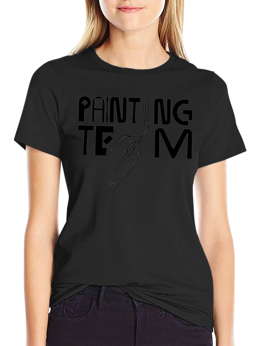 Painting Team Graphic Tee - Artistic Crew Shirt