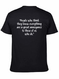 Know-It-Alls T-Shirt: Funny Quote Tee