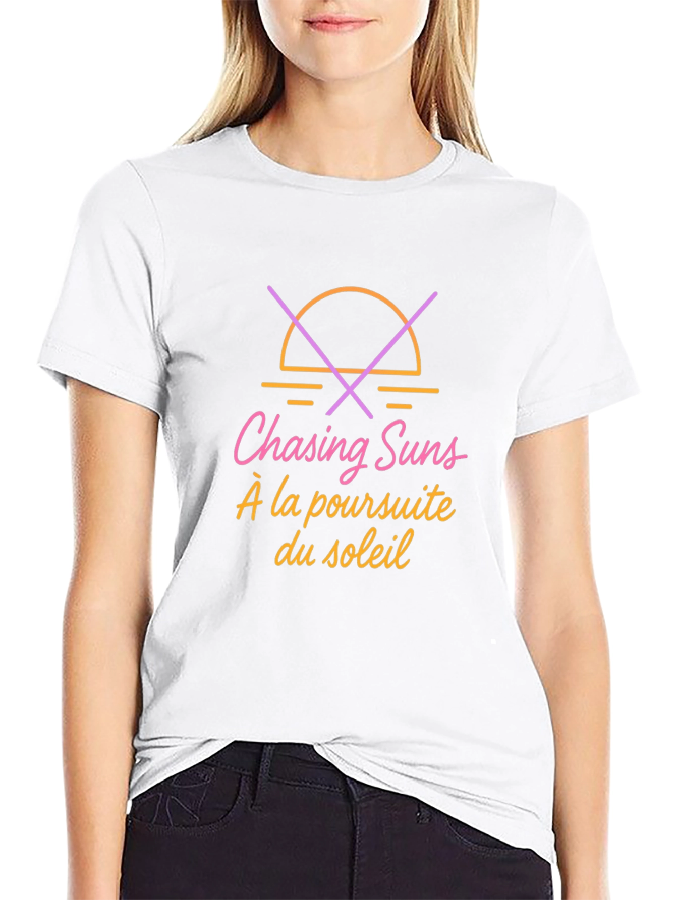 Chasing Suns Graphic T-Shirt - Black