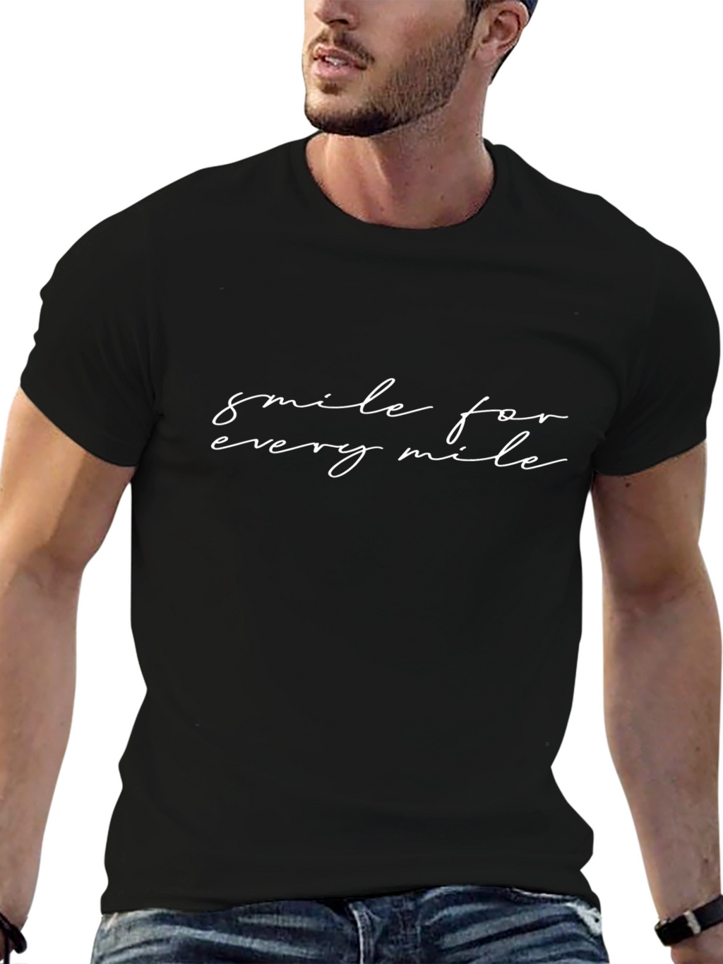 Smile For Every Mile Black T-Shirt