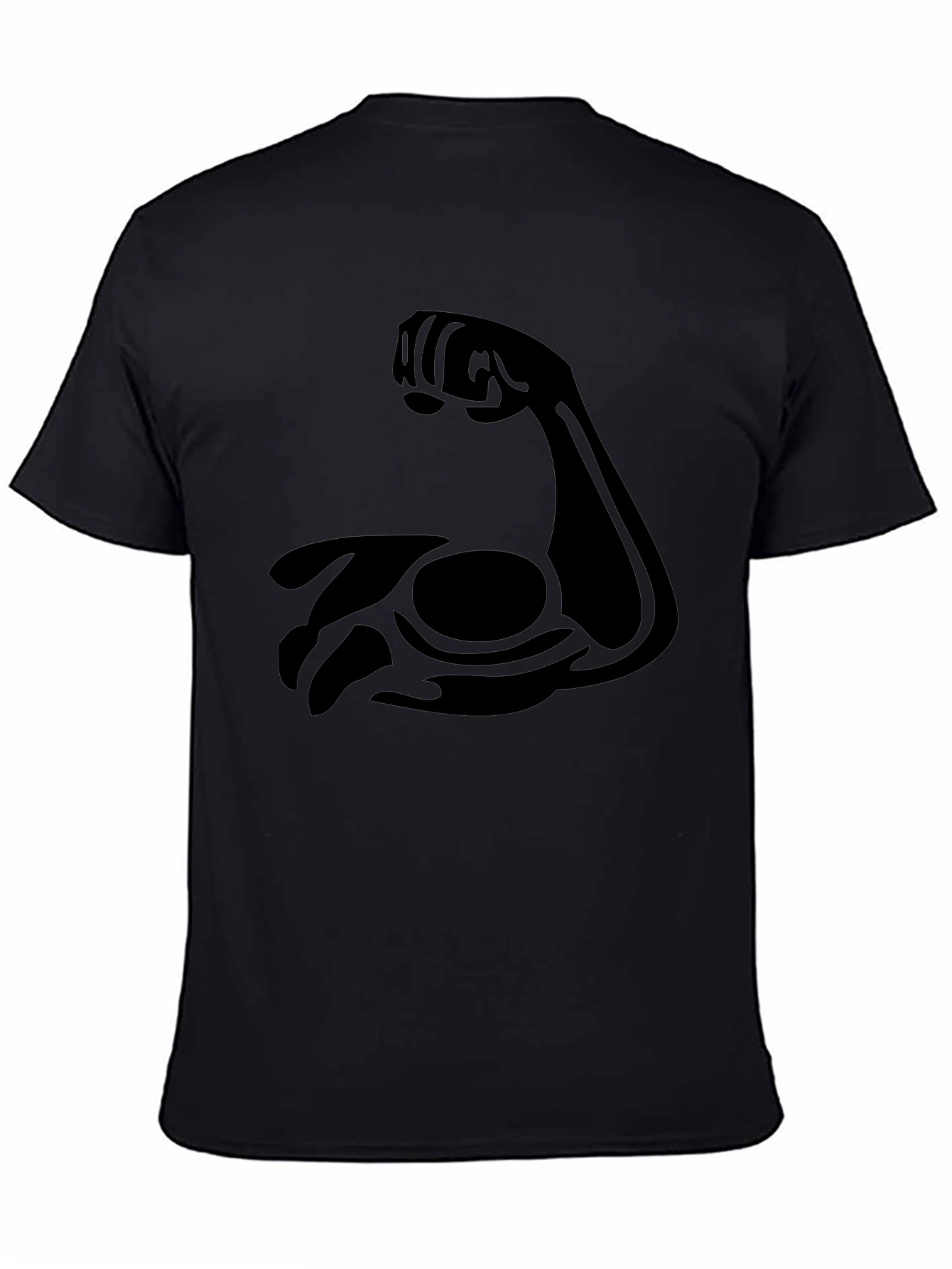 Flex Bicep Graphic Tee - Black Cotton