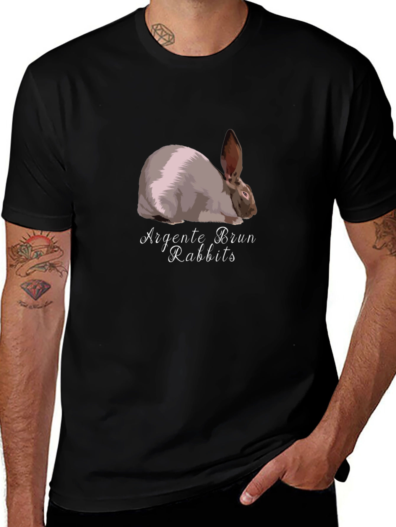 Argenté Brun Rabbit Graphic Tee - Unique Design