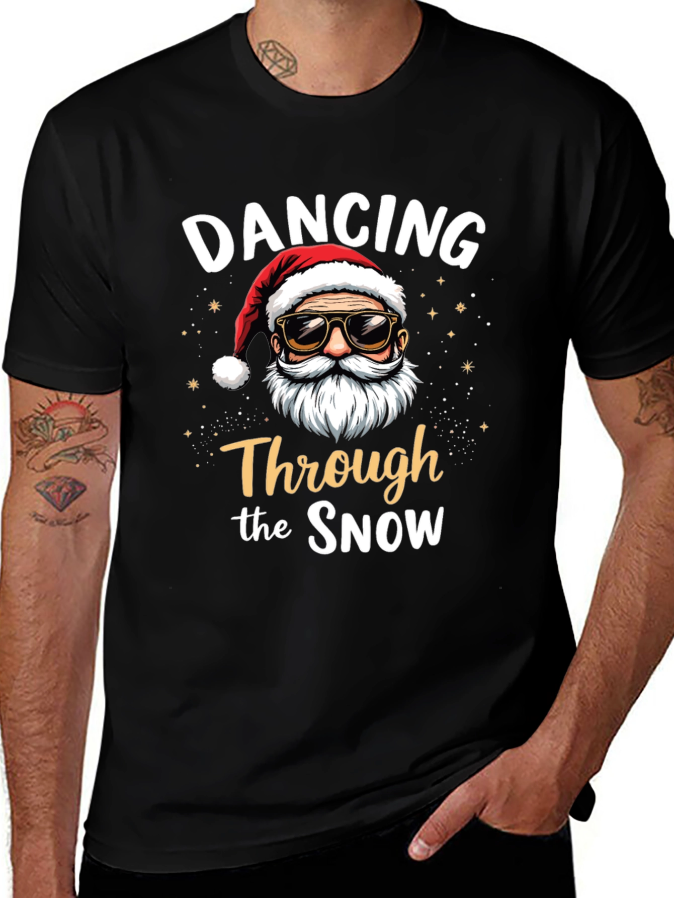 Dancing Through the Snow Santa Graphic Tee