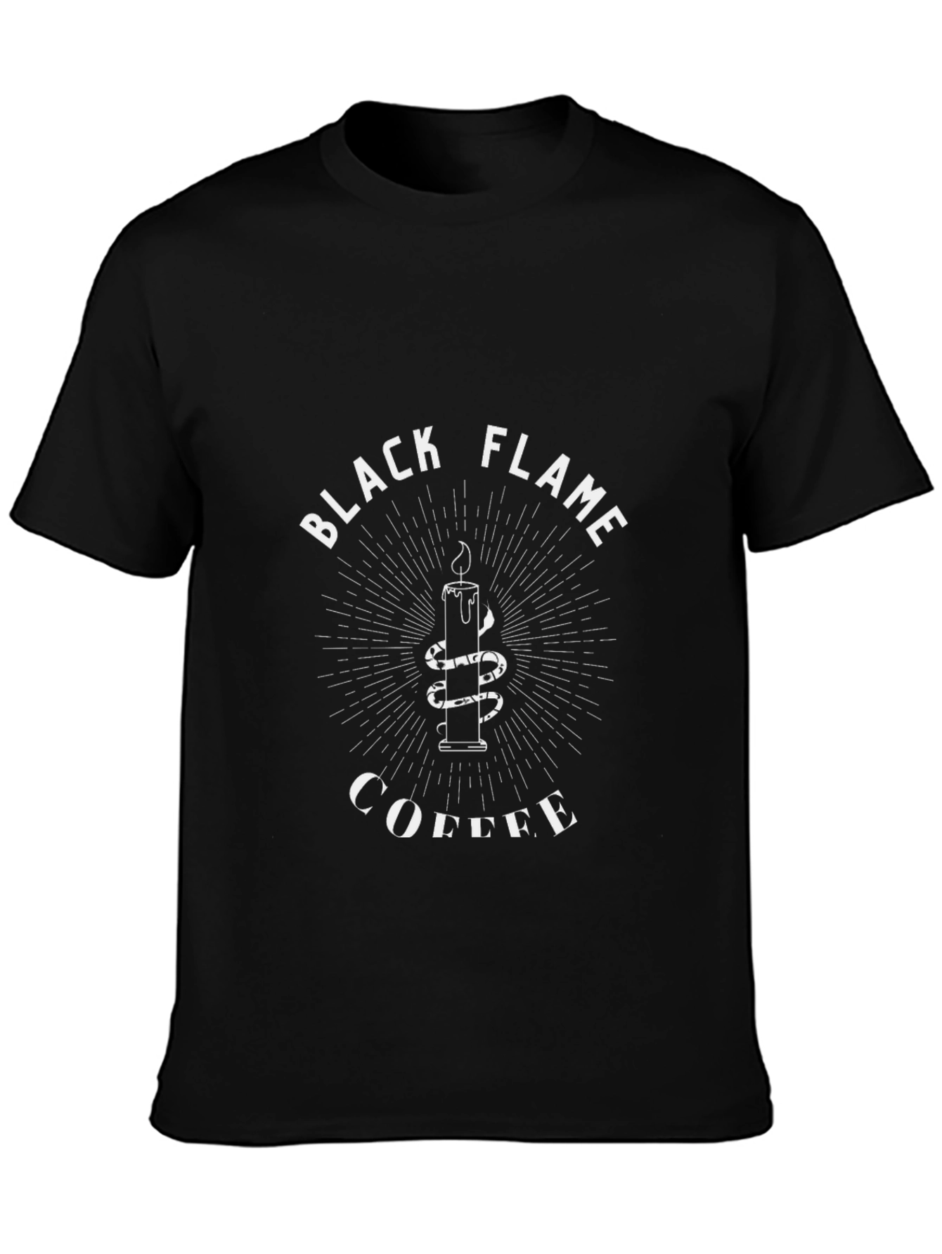 Black Flame Coffee Graphic T-Shirt