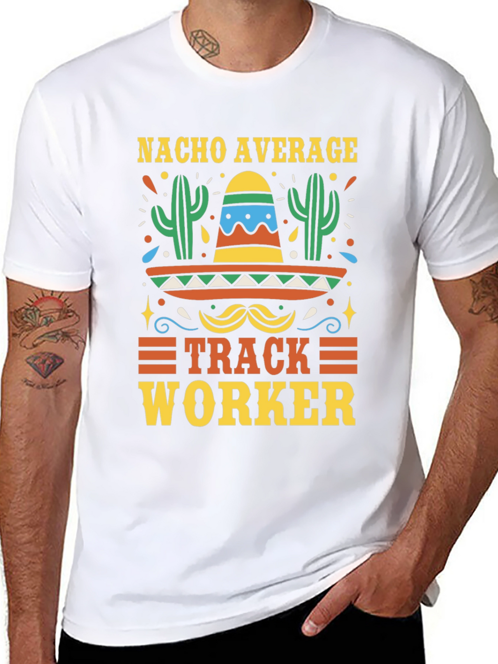 Nacho Average Track Worker Graphic Tee