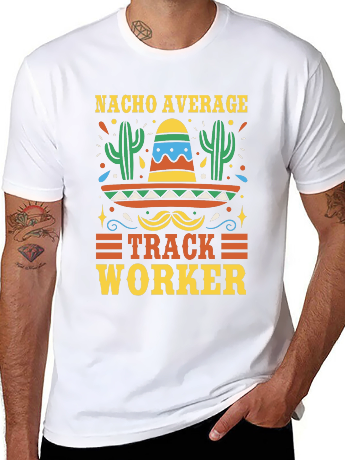 Nacho Average Track Worker Graphic Tee