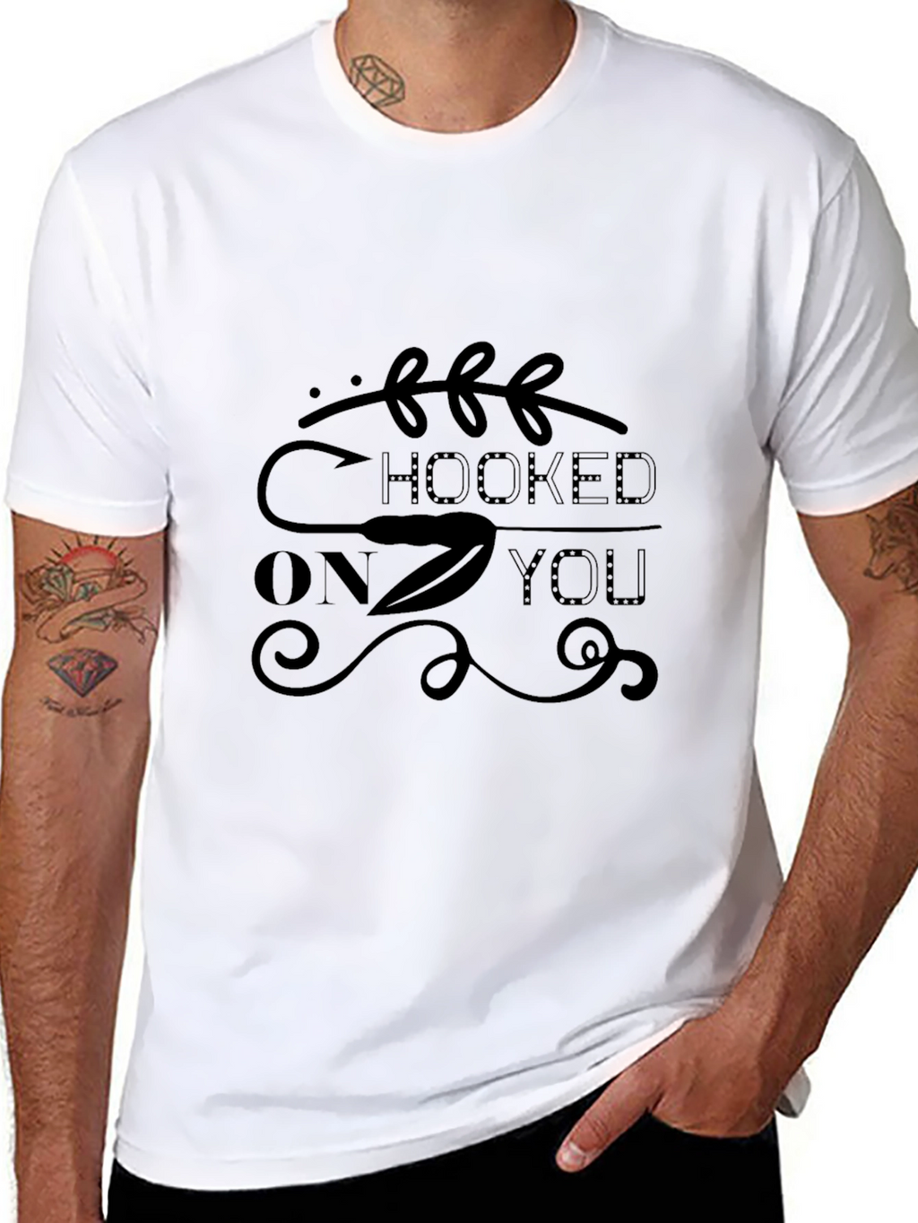 Hooked On You Graphic Tee - Black